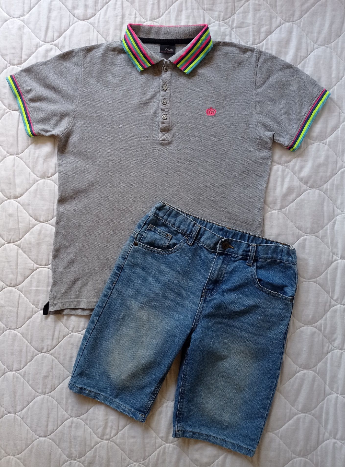 Поло, тенниска, футболка и шорты на 10-12 лет