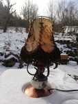 Lampka nocna vintage metaloplastyka