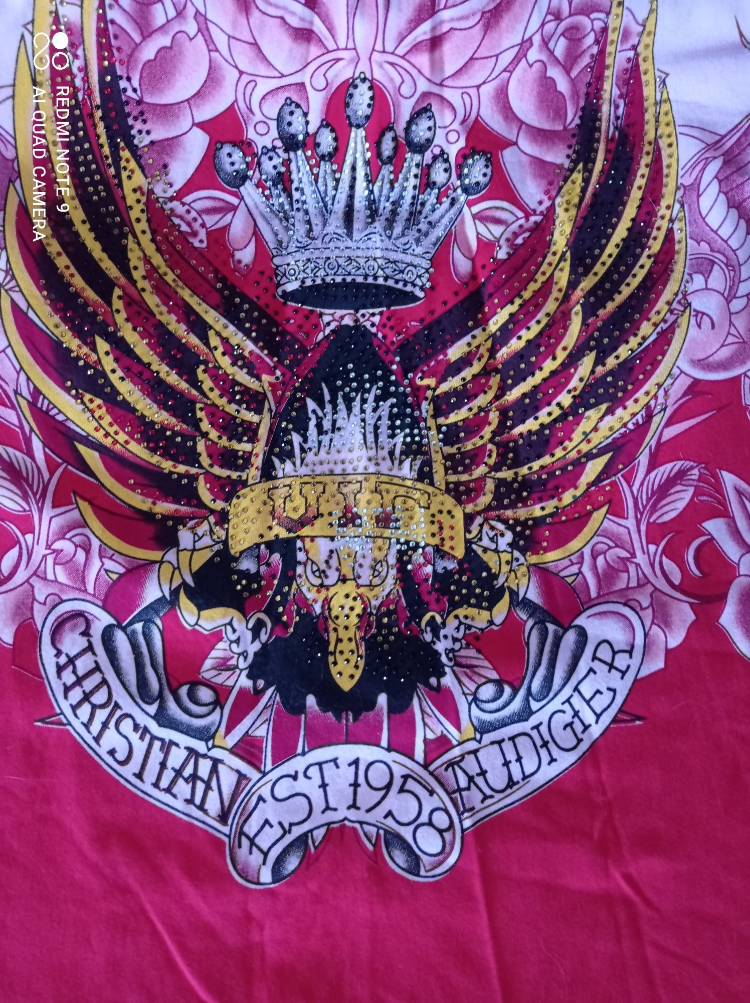 Christian Audigier Los Angeles T-shirt damski rozmiar S
