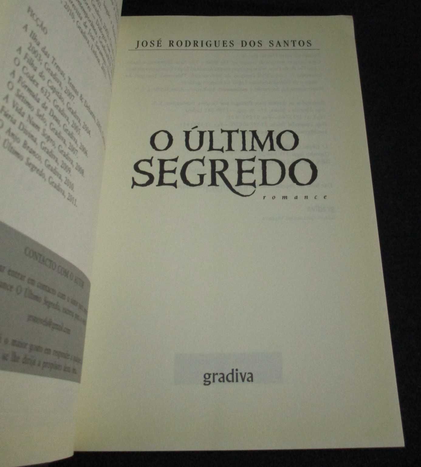 Livro O Último Segredo José Rodrigues do Santos