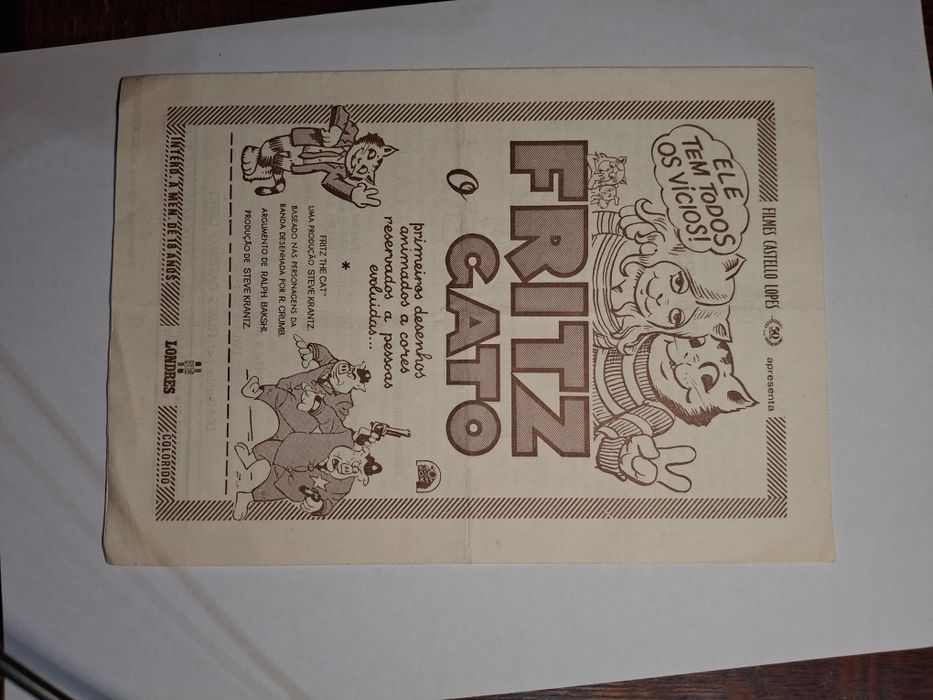 Programa vintage cinema Londres fritz de cat