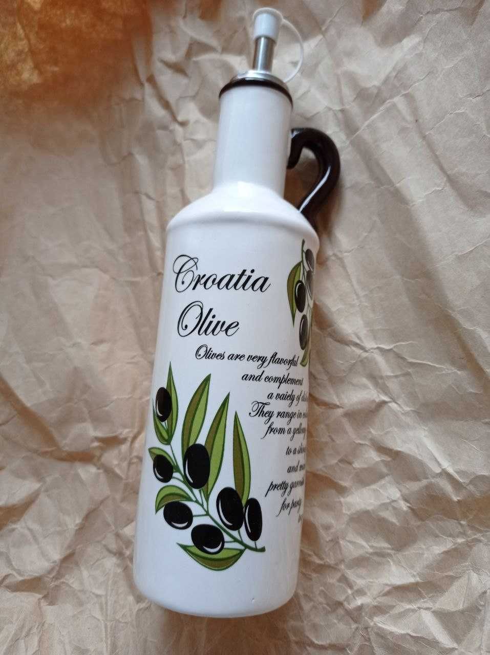 Нова керамічна пляшка для оливкової олії. Привезено з Хорватії.