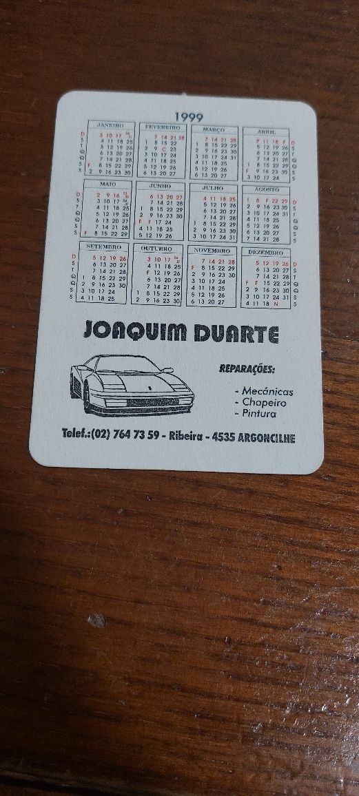 Calendários de 1999