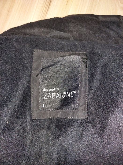 Długa, cieplana, pikowana kurtka