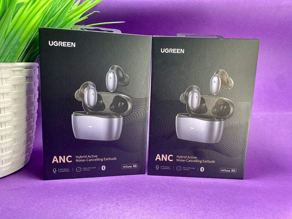 UGREEN HiTune X6 ANC беспроводные наушники/Bluetooth 5,1/6 микрофонов