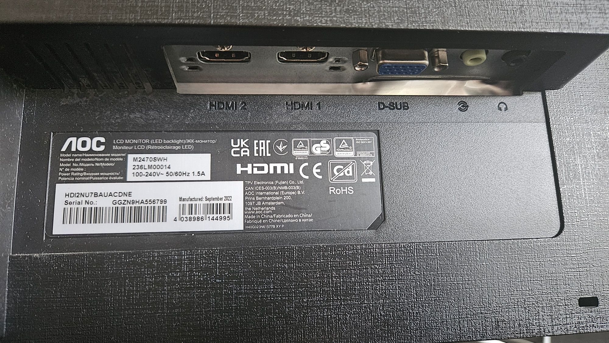 Monitor AOC 24 Cale M2470SWH