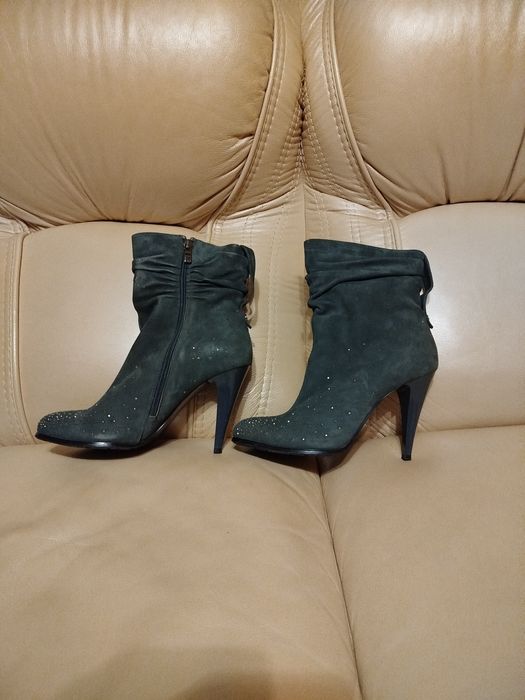 Сапоги зимние замшевые