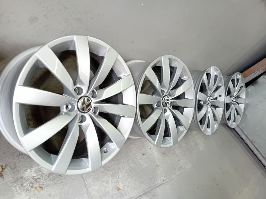 Alufelgi r18 vw 5x112 8.5j et45 nowy lakier 63.