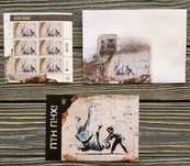 Znaczki pocztowe Ukraina Banksy PTN PNH! Ukrposhta znacznki zestaw