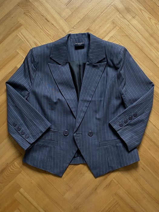 Szara szary marynarka żakiet żakiecik Soaked in Luxury