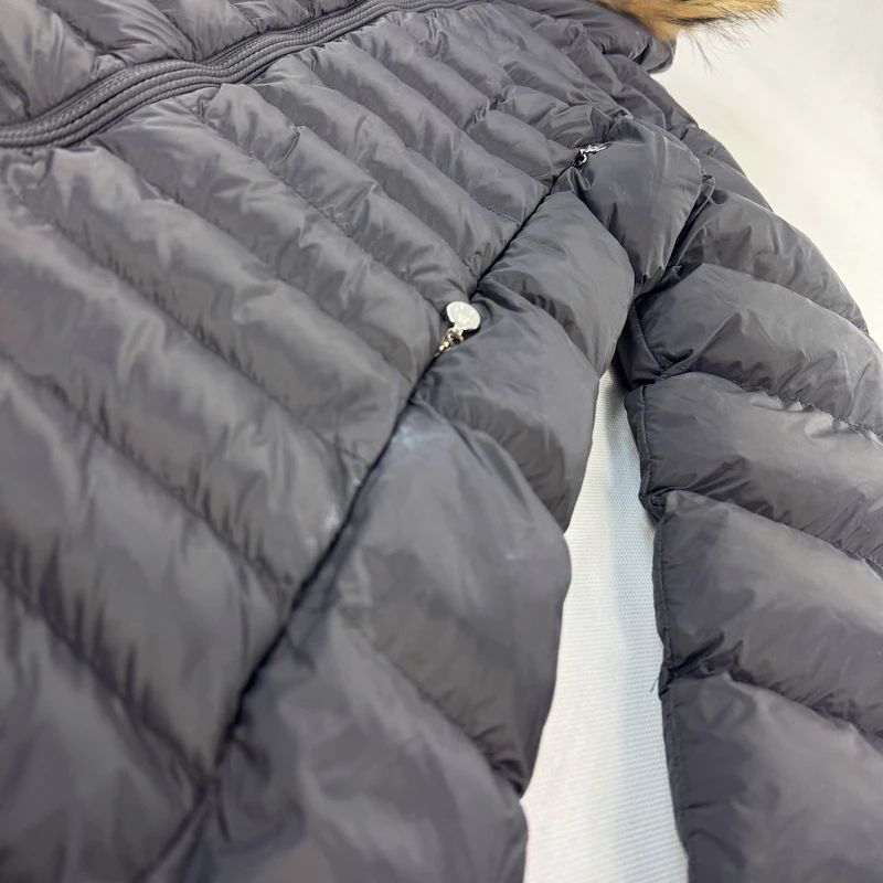 Długa kurtka z kapturem parka pikowana puchowa Moncler