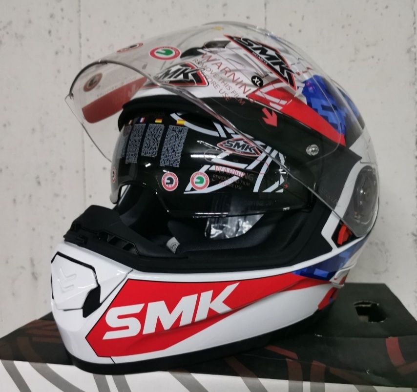 Capacete Integral SMK twister white ( XL )( NOVO )