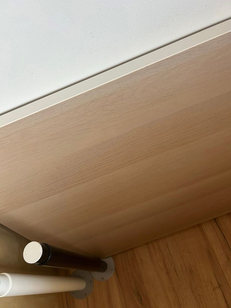 Blat biurko linnmon ikea 150x75 z regulowanymi nozkami