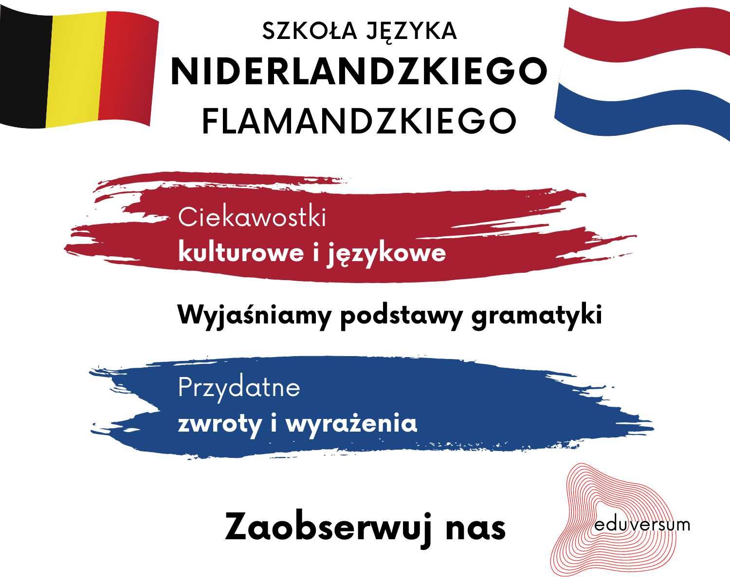 Język niderlandzki (holenderski, flamandzki) Lekcje Online