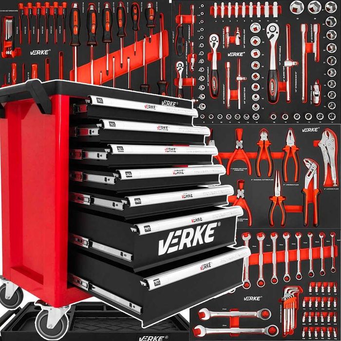 SZAFKA NARZĘDZIOWA WARSZTATOWA Serwisowa Wózek Na Narzędzia 155El.