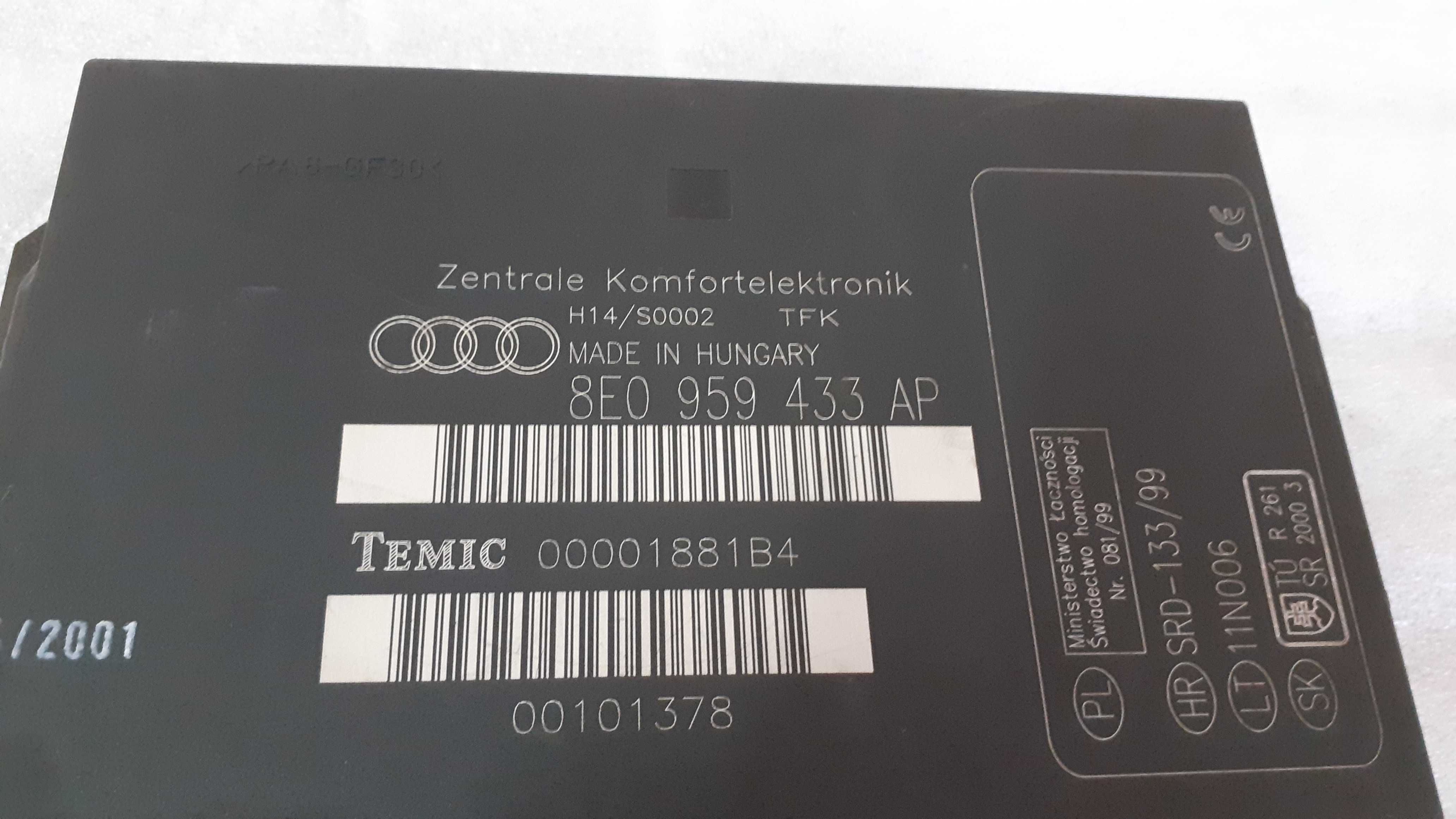 Moduł komfortu audi a4 b6