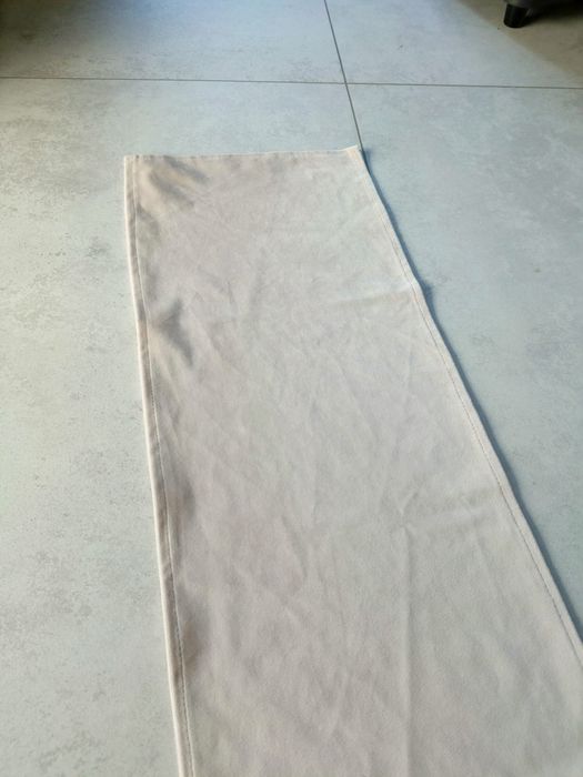 4 szt. Zasłony i 3 bieżniki, gruby welur premium, eurofirany, j. Beż