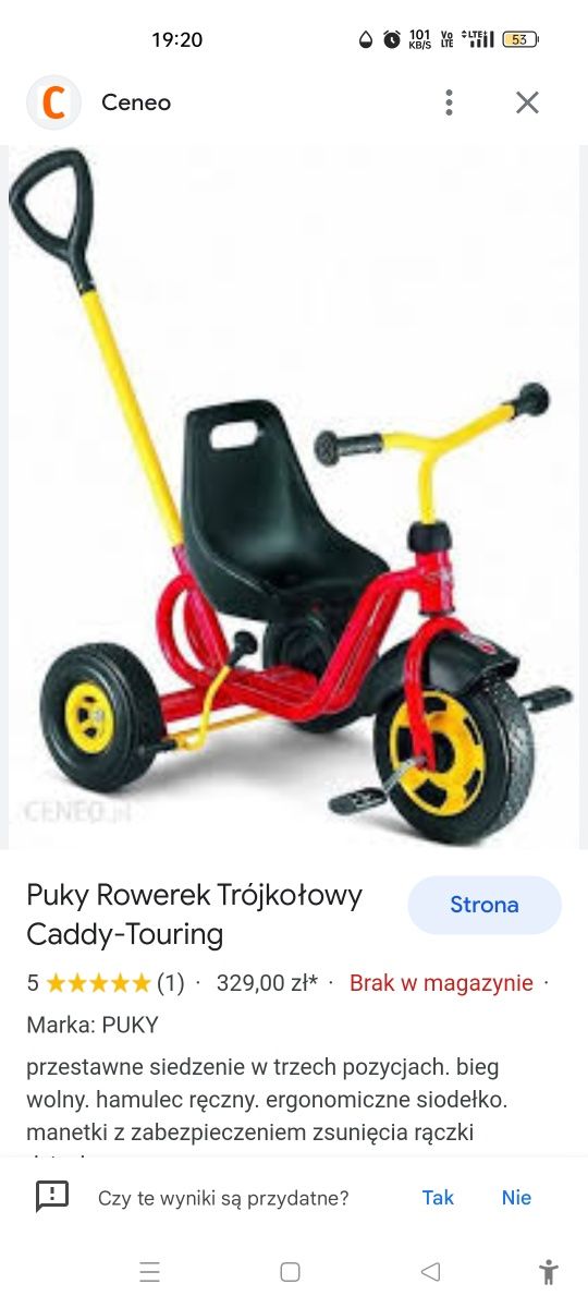 Rowerek 3 kołowy PUKY