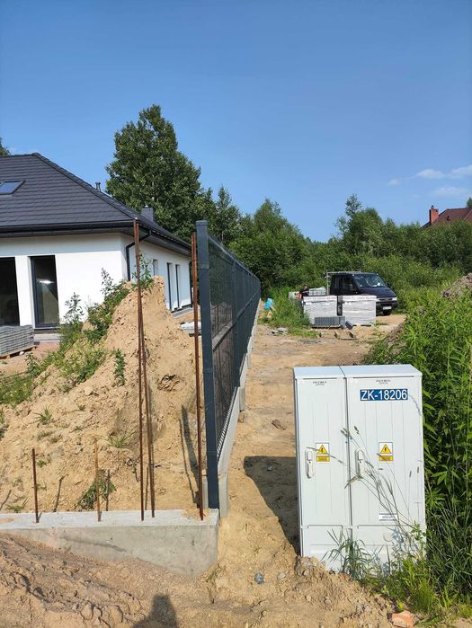 Ogrodzenie panelowe, panel 3d 123 cm, podmurówka, płot, bramy, furtki