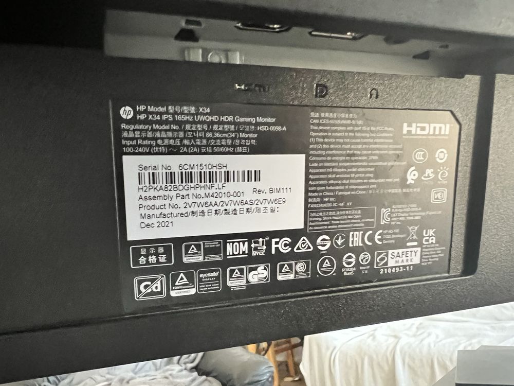 Monitory hp x34 165hz 2k 21:9
