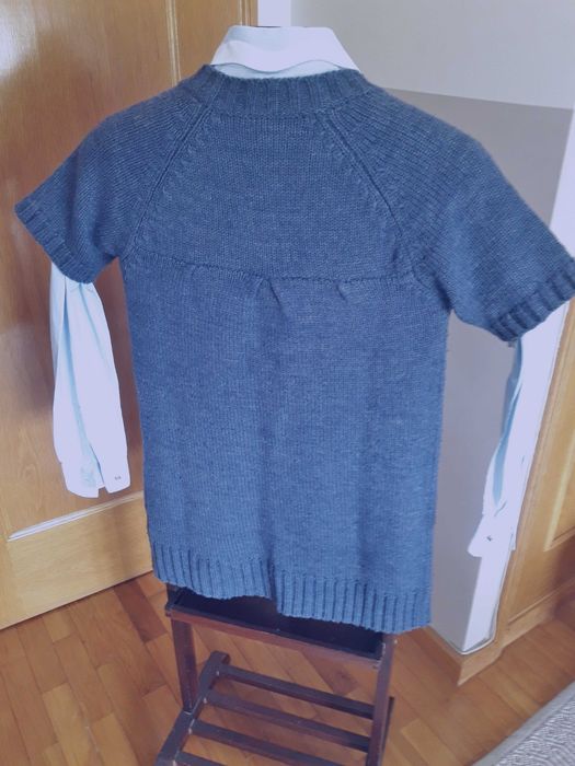 Casaco de malha, altura a 3/4, tamanho 36