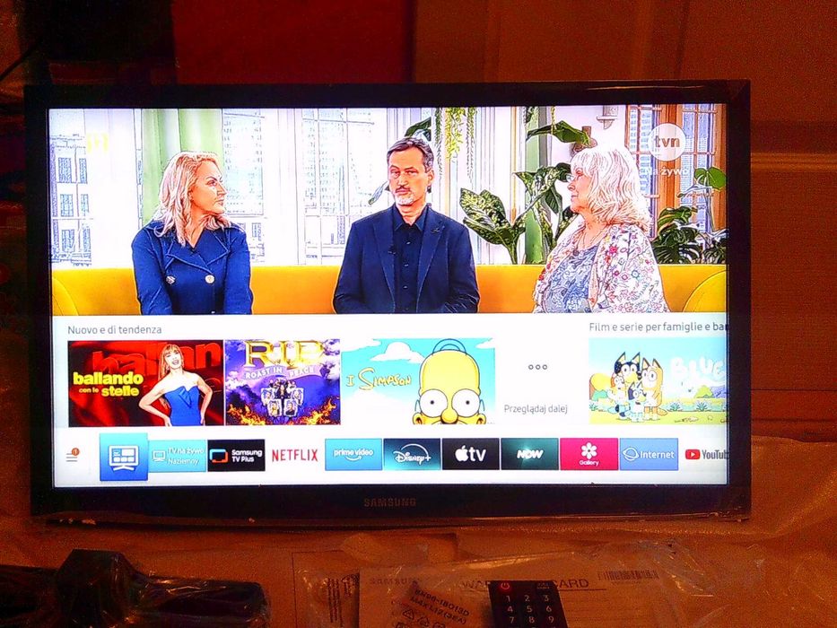 Samsung 24 cale, SMART, WIFI, LED, pilot, dvb-t2 h.265, NIEUŻYWANY.