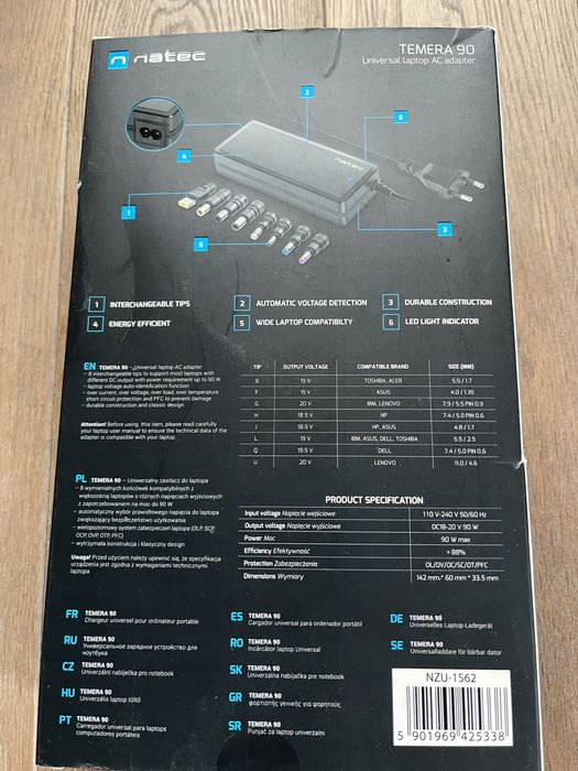 Uniwersalny zasilacz do laptopa 90 WATT