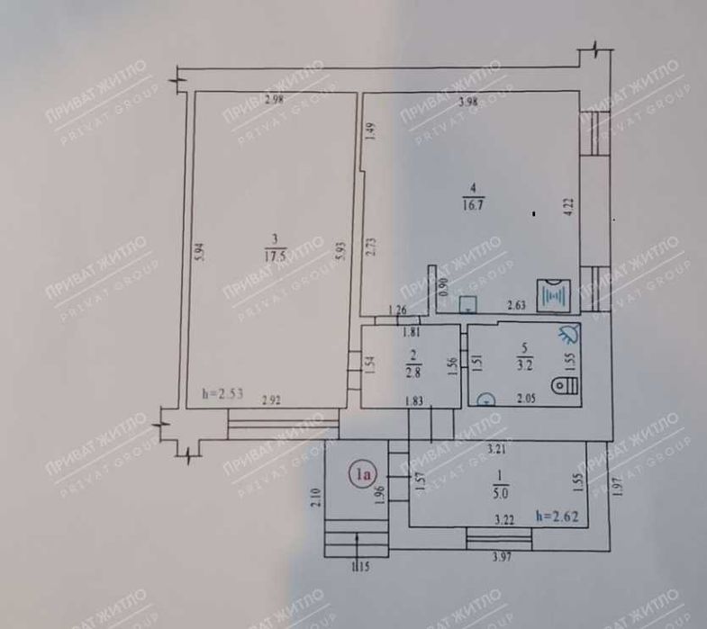 Продаж 1 кімнатної квартири з автономним опаленням