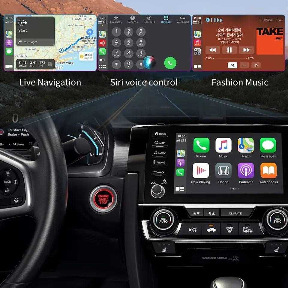 2в1 Carplay & Android Auto адаптер | Беспроводное подключение