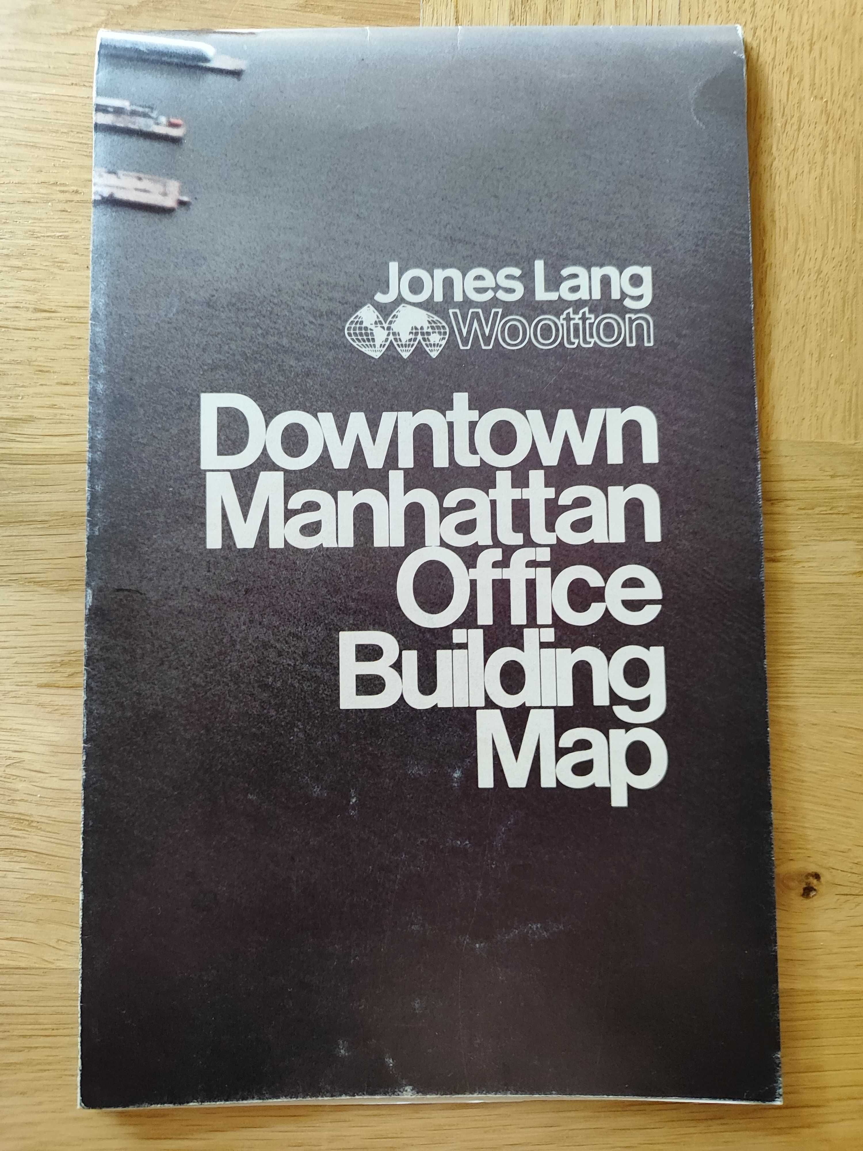Mapa biurowców Manhattanu NY z WTC, wydanie amerykańskie 1985 r.