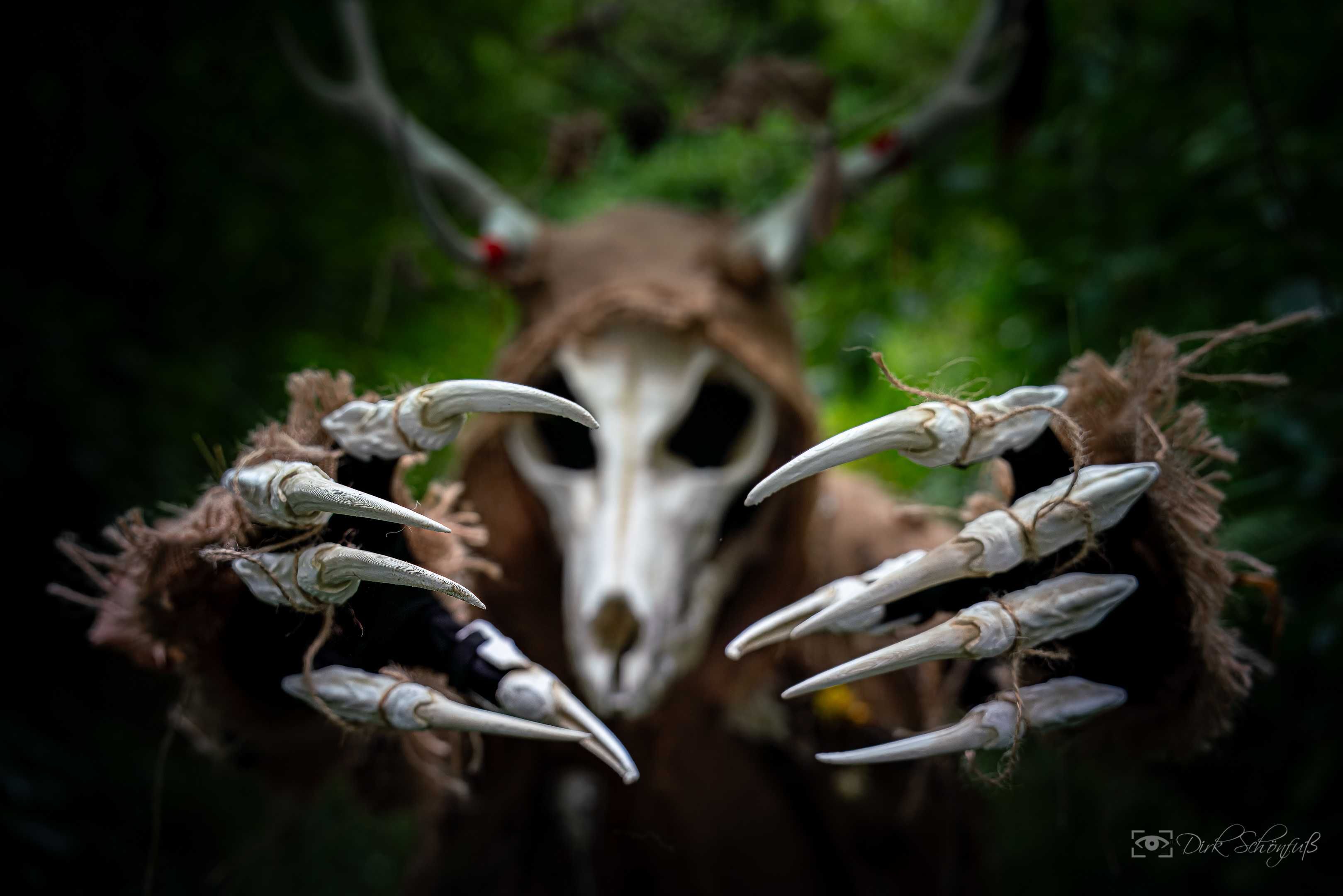 Maska Leszy Wendigo (wiedźmin) ruchoma żuchwa czaska Cosplay druk 3d