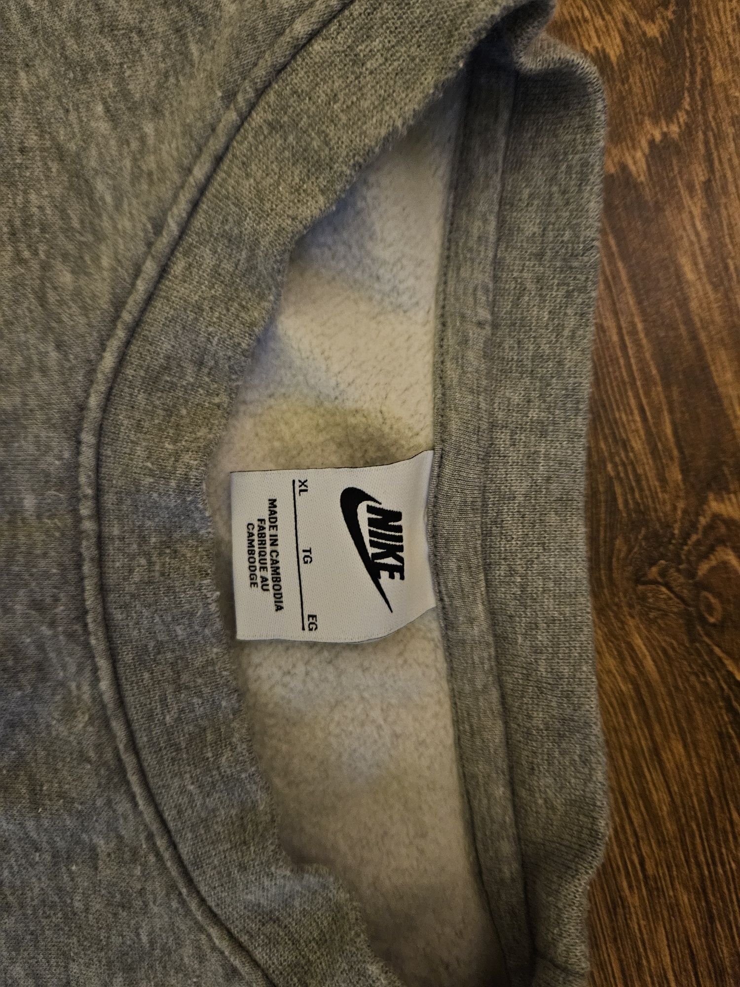 Bluza Nike XL szara ciepła bawełna