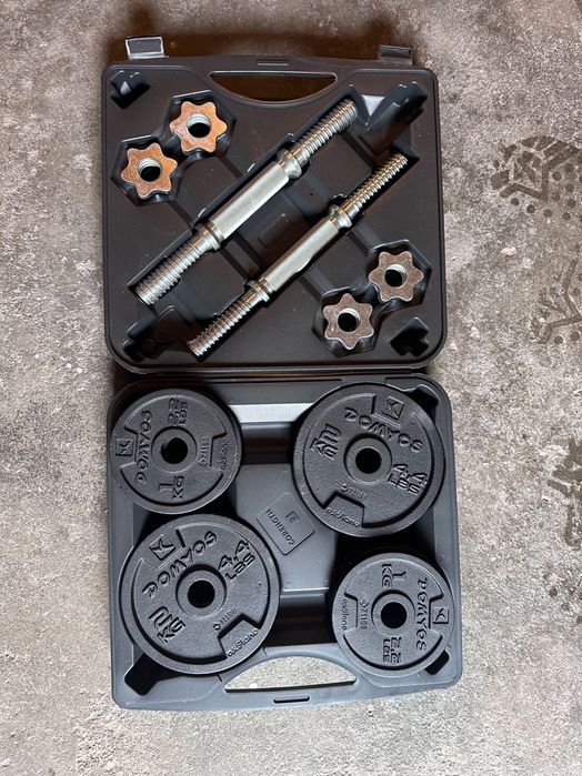 Banco de ginásio articulado +jogo de alteres de 20kg