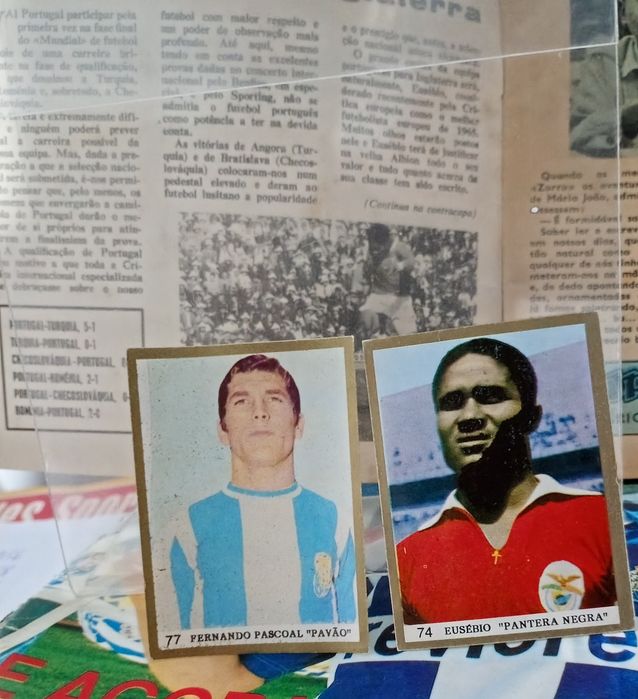 Pavão Eusébio Cromos raros FC Porto e SL Benfica