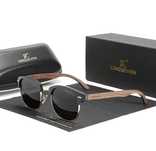 Okulary KINGSEVEN premium Drewno Vintage Czarne oprawki