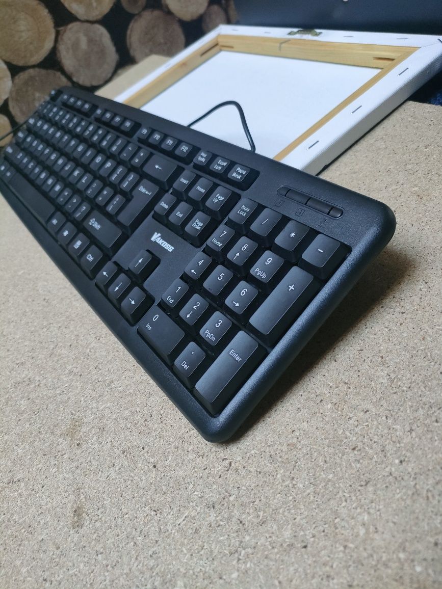 Klawiatura Vakoss TK-103PK USB – na części / do naprawy (przetarty kab