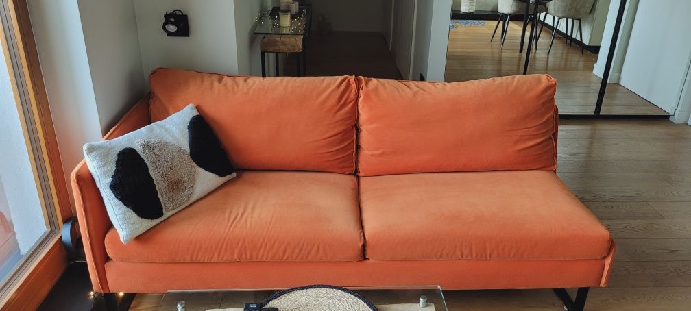 Sofa pomarańczowa 190 cm