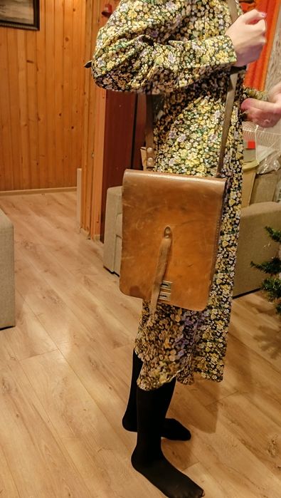 Torba skórzana z lat 70/80