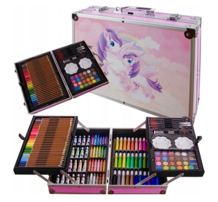 Zestaw Artystyczny Do Malowania Walizka Dla Dzieci Dorosłych *okazja*