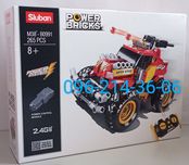 Конструктор на РУ SLUBAN M38-B0991 "Красный джип Monster Truck", 265д.