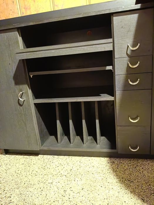 Barek szafka narożna kredens czarny regał barowy bufet