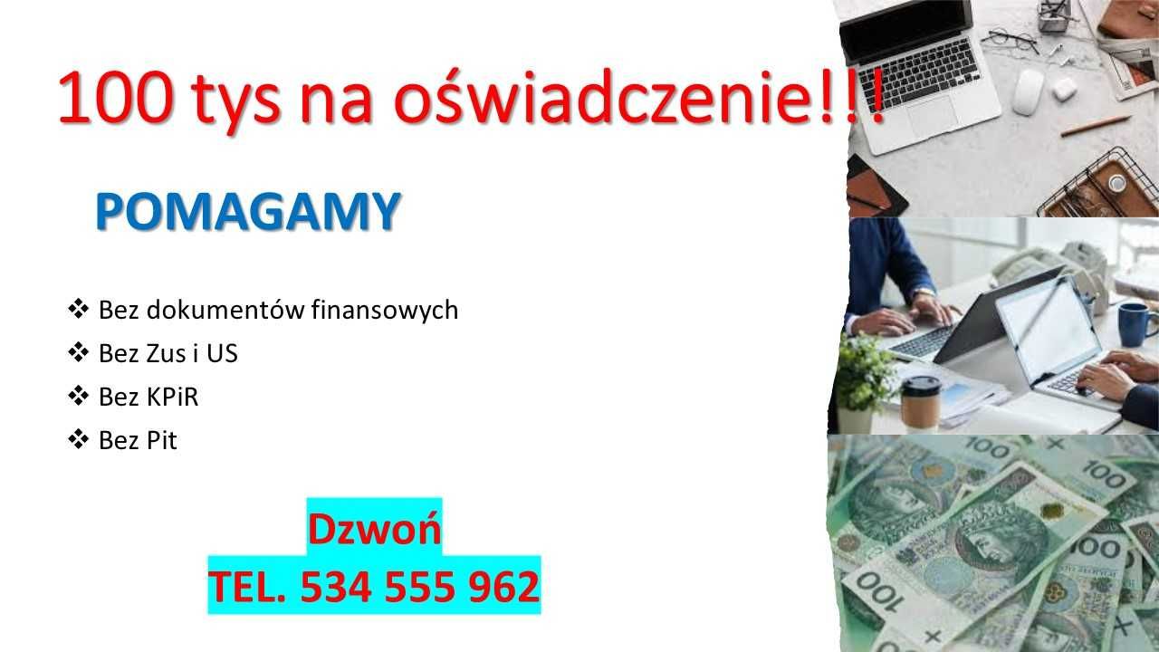 100 tysięcy na oświadczenie