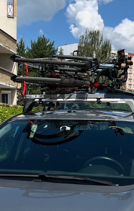 Bagażnik rowerowy dachowy Fischer / na 2 rowery / poziomy załadunek