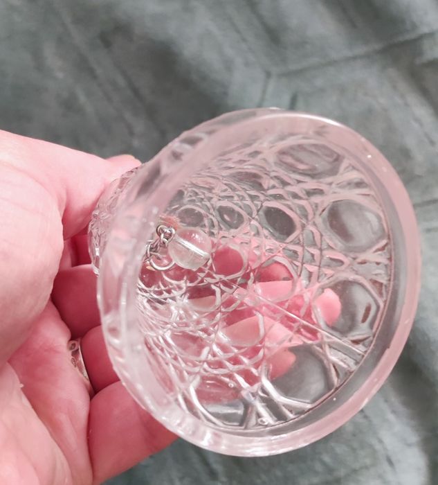 Dzwonek dzwoneczek kryształowy z kryształu szklany piękny Mikołaj