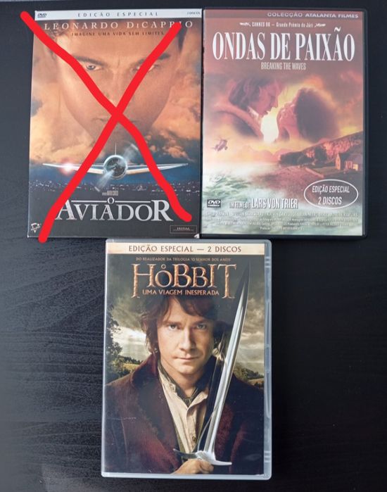 Dvds (2€ cada). Alguns são edições especiais.