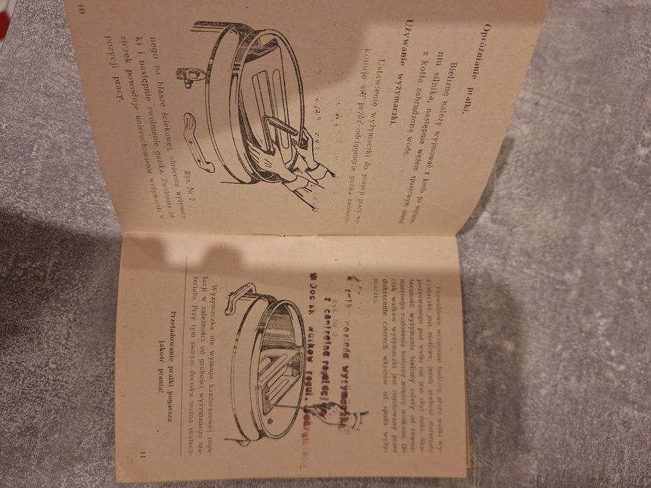 Instrukcja pralki Frania 1966