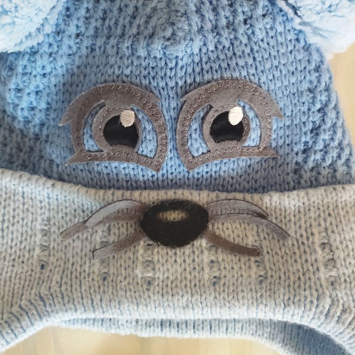Czapka kotek uniseks na dziecko 2 lata