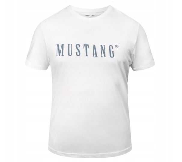 T-shirt męski L Mustang white/biała  r. L