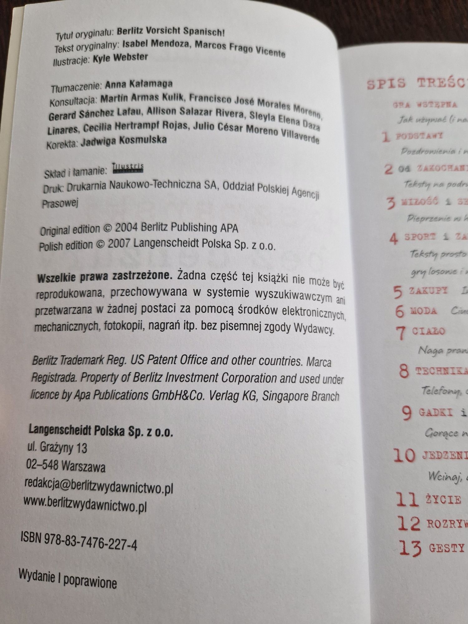 Książka Hiszpański bez cenzury Berlitz Isabel Mendoza