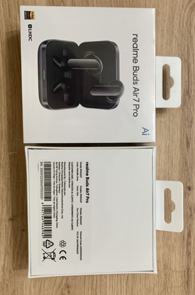 Новые блютуз наушники Realme Buds Air 7 Pro Global Bluetooth 5.4 LHDC